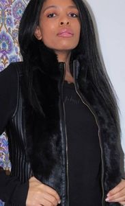 Fur Vest w/ Leather